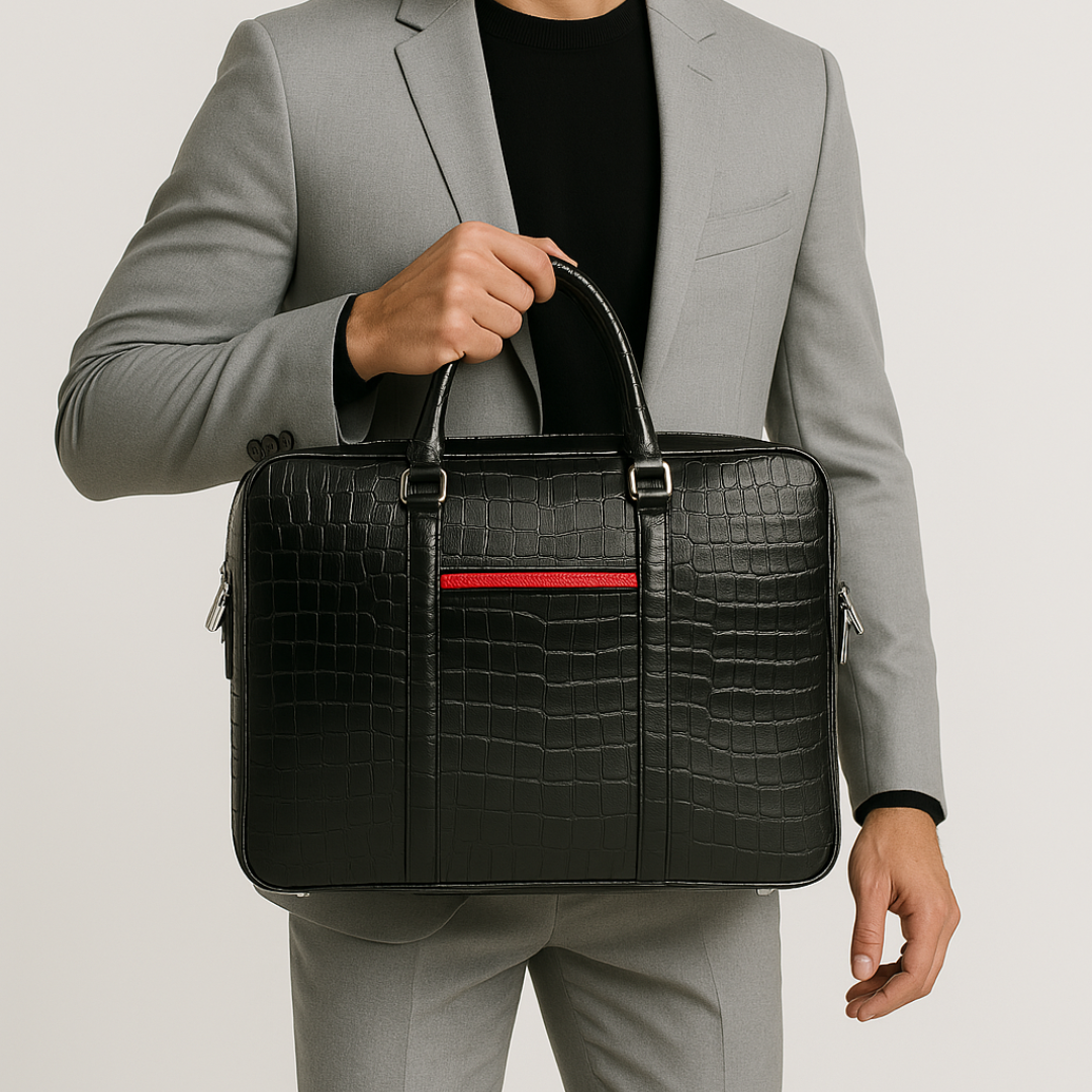CROCO | Mallette en cuir